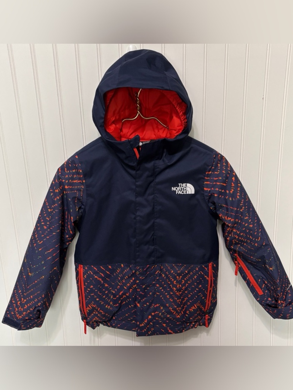 THE NORTH FACE Blue Insulated Winter Ski Waterproof Jacket Coat Youth Size XS 6